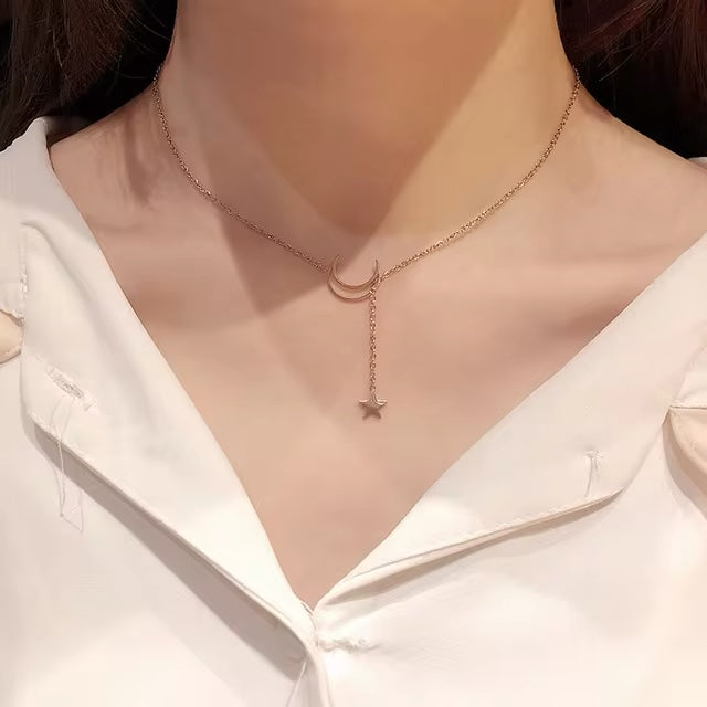 Stella Luna Elegance - Collana girocollo con ciondolo